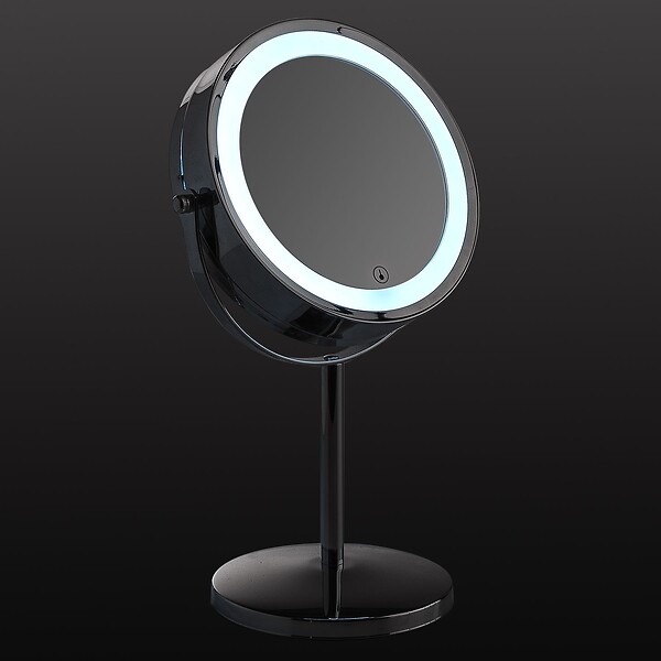 KIAMAMI VALENTINA - Miroir Grossissant Double Face 5X Avec Éclairage Led Chromé | Gemma - large