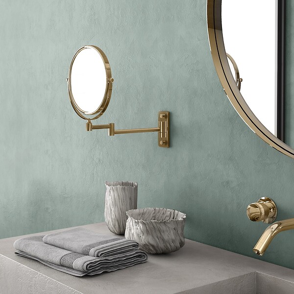 KIAMAMI VALENTINA - Miroir Grossissant Mural 3X Finition Or Mat | Gaia - large