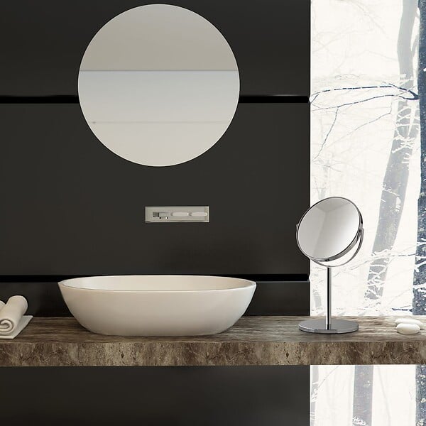 KIAMAMI VALENTINA - Miroir Grossissant Double Face 5X Sur Pied Finition Chromée | Anna - large