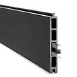 EASY CLOTURE - Kit clôture composite et aluminium sur platine L10.80 x H1m gris anthracite - vignette