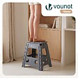 VOUNOT - Tabouret pliant antiderapant 39x32x40 cm plastique gris - vignette