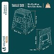 VOUNOT - Tabouret pliant antiderapant 39x32x40 cm plastique gris - vignette