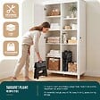 VOUNOT - Tabouret pliant antiderapant 32x25x22 cm plastique noir - vignette
