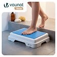 VOUNOT - Marche pied antiderapant salle de bain empilable 43x33x11cm PP EVA bleu - vignette