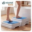 VOUNOT - Marche pied antiderapant salle de bain empilable 50x40x10cm PP EVA bleu - vignette