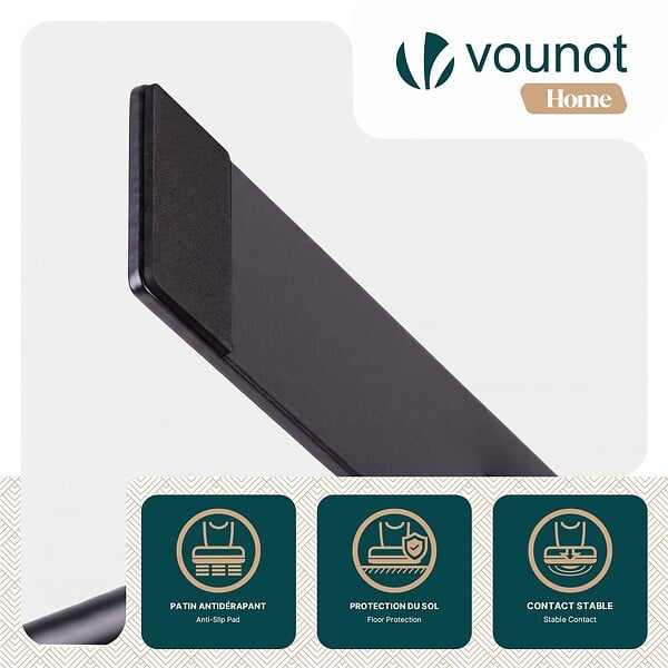 VOUNOT - Paravent interieur separateur 3 panneaux autoportant pliable 262 x 30 x 173 cm Beige - large