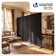 VOUNOT - Paravent interieur separateur 3 panneaux autoportant pliable 262 x 30 x 173 cm Anthracite - vignette