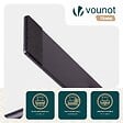 VOUNOT - Paravent interieur separateur 4 panneaux autoportant pliable 228 x 30 x 164 cm Anthracite - vignette