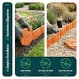 VOUNOT - Lot de 70 pcs Bordure de jardin imitation pierre facile a installer 10.7m terracotta - vignette