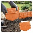 VOUNOT - Lot de 14 pcs Bordure de jardin imitation pierre facile a installer 2.14m terracotta - vignette