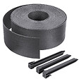 VOUNOT - Bordure de jardin PE haute flexible 10M avec piquets gris - vignette