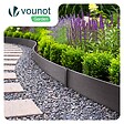 VOUNOT - Bordure de jardin PE haute flexible 10M avec piquets gris - vignette