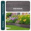 VOUNOT - Bordure de jardin PE haute flexible 10M avec piquets gris - vignette