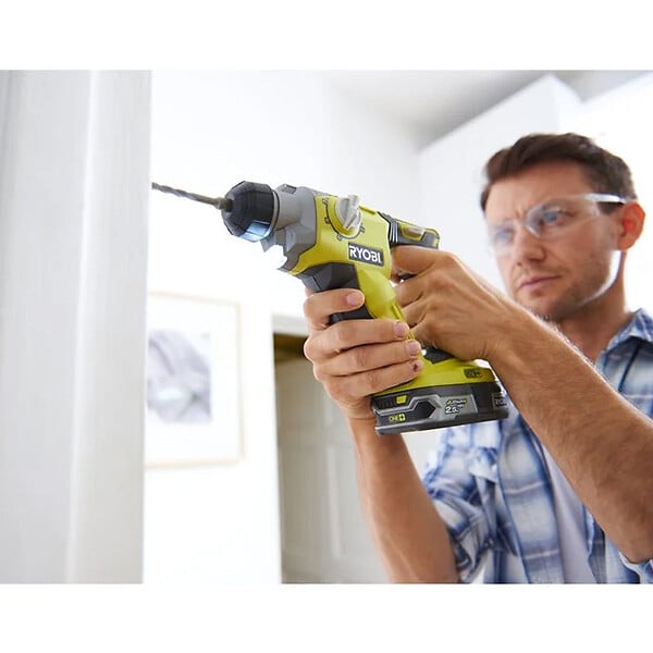 RYOBI - Marteau perforateur SDS-Plus RYOBI R18SDS-125S 4 modes 18V 1,3 joules EPTA + 1 batterie Lithium+ 2,5 Ah - large