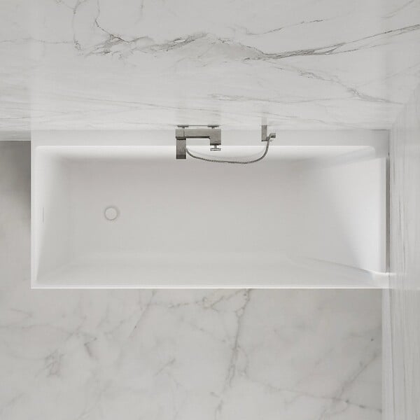 SPALINA - Baignoire Ilot Quantum 170 droite blanche 170 x75 x58 cm, by SPALINA - large