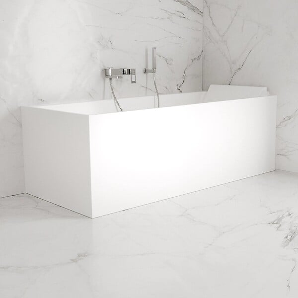SPALINA - Baignoire Ilot Quantum 170 droite blanche 170 x75 x58 cm, by SPALINA - large