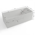 SPALINA - Baignoire Ilot Quantum 170 droite blanche 170 x75 x58 cm, by SPALINA - vignette