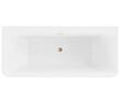 OTITEC - Baignoire ilot avec vidage - 160 x 75 cm - Blanc brillant avec bonde cuivre - MIRABELLE - vignette