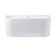 OTITEC - Baignoire ilot avec vidage - 170 x 75 cm - Blanc brillant avec bonde blanche - OLIVIA - vignette