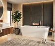 OTITEC - Baignoire ilot avec vidage - 170 x 75 cm - Blanc brillant avec bonde cuivre - MIRABELLE - vignette