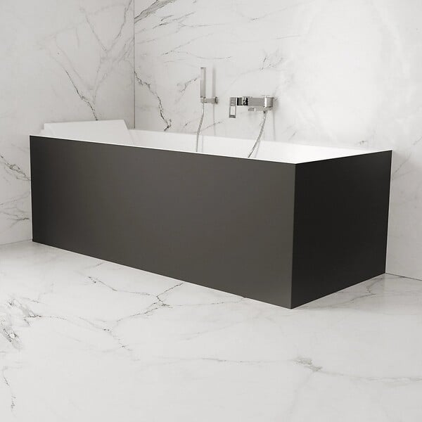 SPALINA - Baignoire Ilot Quantum 170 gauche noire 170 x75 x58 cm, by SPALINA - large