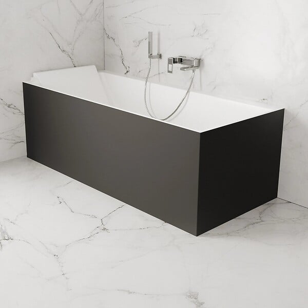 SPALINA - Baignoire Ilot Quantum 170 gauche noire 170 x75 x58 cm, by SPALINA - large