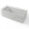 SPALINA - Baignoire Ilot Quantum 170 gauche blanche 170 x75 x58 cm, by SPALINA - vignette