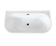 OTITEC - Baignoire ilot avec vidage - 170 x 75 cm - Blanc brillant avec bonde noire - OLIVIA - vignette