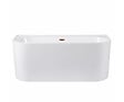 OTITEC - Baignoire ilot avec vidage - 170 x 75 cm - Blanc brillant avec bonde cuivre - OLIVIA - vignette