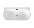 OTITEC - Baignoire ilot avec vidage - 170 x 75 cm - Blanc brillant avec bonde cuivre - OLIVIA - vignette