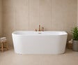 OTITEC - Baignoire ilot avec vidage - 170 x 75 cm - Blanc brillant avec bonde cuivre - OLIVIA - vignette