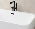 OTITEC - Baignoire ilot avec vidage - 160 x 75 cm - Blanc brillant avec bonde noire - MIRABELLE - vignette