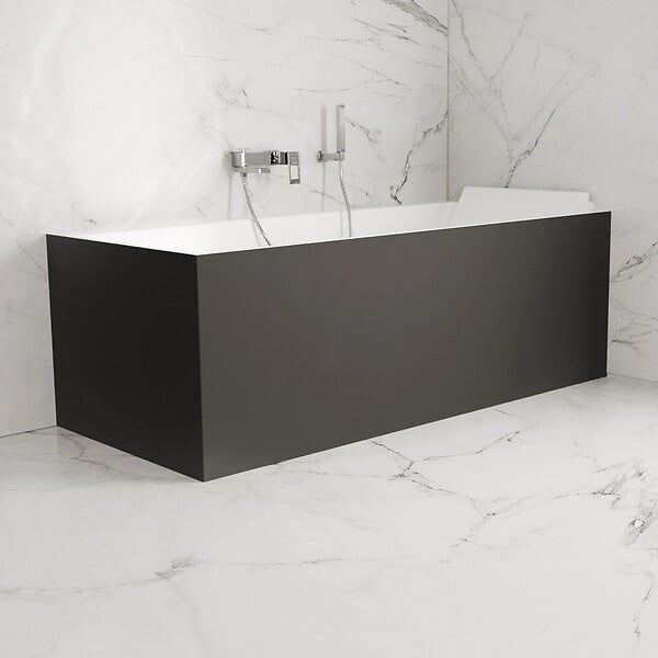 SPALINA - Baignoire Ilot Quantum 170 droite noire 170 x75 x58 cm, by SPALINA - large