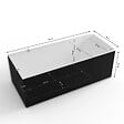 SPALINA - Baignoire Ilot Quantum 170 droite noire 170 x75 x58 cm, by SPALINA - vignette
