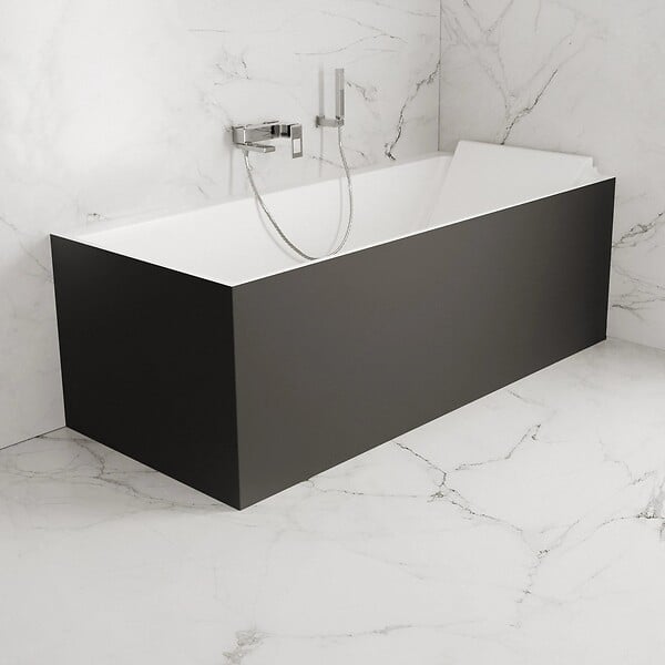 SPALINA - Baignoire Ilot Quantum 170 droite noire 170 x75 x58 cm, by SPALINA - large