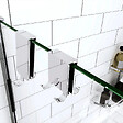 AICA SANITAIRE - 2 Pièces Crochets Inox pour Parois Ep.8-10 mm - Fixation Sans Perçage - Crochet douche Design Élégant Argenté - vignette