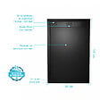 AURLANE - Receveur en Acrylique Noir 80x120x4 cm - Grille Linéaire Noire - WHITENESS II - vignette
