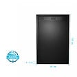 AURLANE - Receveur en Acrylique Noir 80x120x4 cm - Grille Linéaire Noire - WHITENESS II - vignette