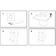 AERAULIQA - Plaque rénovation pour extracteur d'air QD100 et QUANTUM MX plastique blanc 250x250 mm - vignette