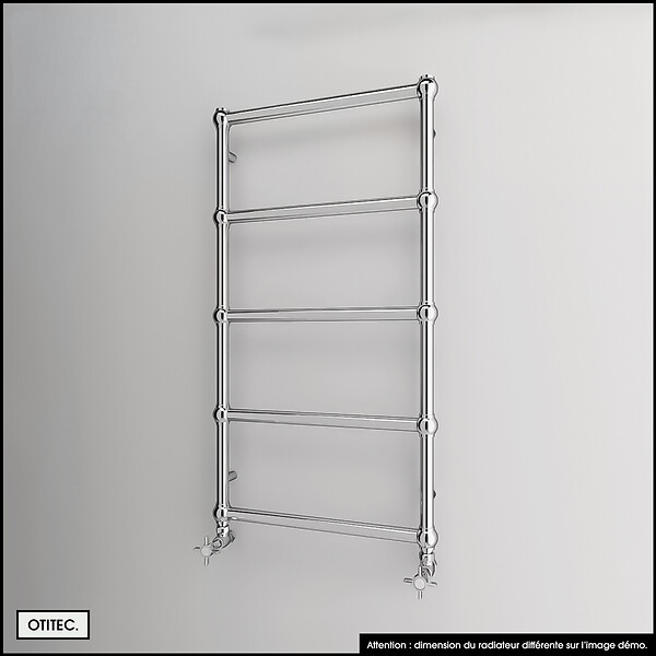 OTITEC - Sèche-serviettes électrique - Avec thermostat connecté - WEMA - 50 x 53 cm - Chrome - 300W - large