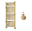 OTITEC - Sèche-serviettes électrique – 120 x 50 cm – Doré – 400W - Avec thermostat connecté - SUDO - vignette