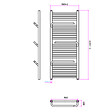 OTITEC - Sèche-serviettes électrique – 120 x 50 cm – Doré – 400W - Avec thermostat connecté - SUDO - vignette