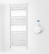 OTITEC - Sèche-serviettes électrique – 120 x 50 cm – Blanc – 300W - Avec thermostat connecté - ELEGANT - vignette