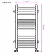 OTITEC - Sèche-serviettes électrique – 124 x 50 cm – Doré – 400W - Avec thermostat connecté - CHARLI - vignette