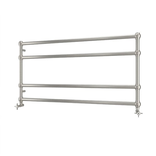 OTITEC - Sèche-serviettes électrique - Avec thermostat connecté - WAME - 100 x 53 cm - Inox Brossé - 700W - large