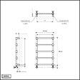 OTITEC - Sèche-serviettes électrique - Avec thermostat connecté - WEMA - 150 x 53 cm - Laiton Brossé - 600W - vignette