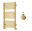 OTITEC - Sèche-serviettes électrique – 124 x 50 cm – Doré – 300W - Avec thermostat connecté - CHARLI - vignette