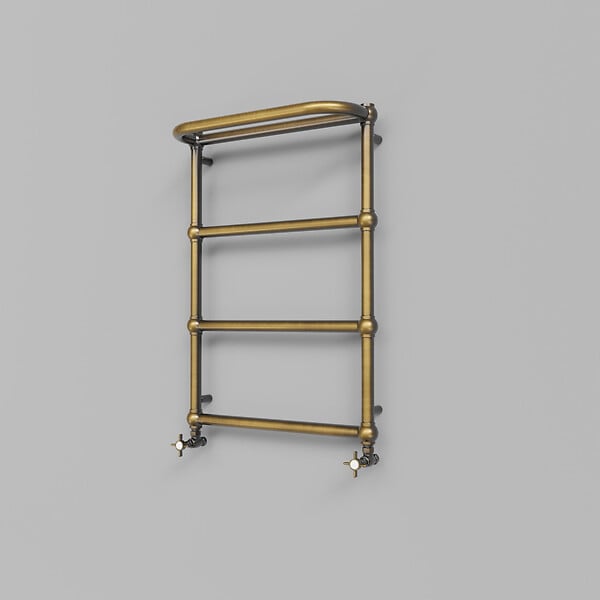 OTITEC - Sèche-serviettes électrique - Avec thermostat connecté - NEBULA - 97 x 53 cm - Laiton Brossé - 800W - large