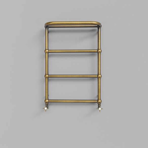 OTITEC - Sèche-serviettes électrique - Avec thermostat connecté - NEBULA - 74 x 53 cm - Laiton Brossé - 500W - large