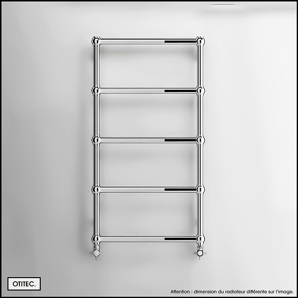 OTITEC - Sèche-serviettes électrique - Avec thermostat connecté - WEMA - 100 x 53 cm - Chrome - 600W - large